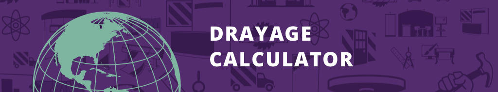 Drayage rate calculator on purple background with planet Earth