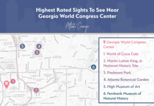 Map of Highest Rated Sights Near Georgia World Congress Center